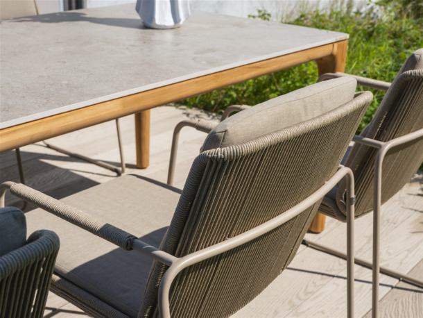 4SO Liam teak tuintafel met keramisch blad - 1